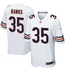 Men's Nike Chicago Bears #35 Johnthan Banks Game White NFL Jersey