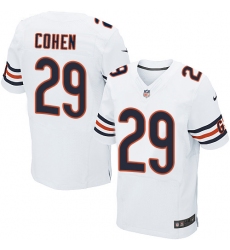 Men's Nike Chicago Bears #29 Tarik Cohen Elite White NFL Jersey