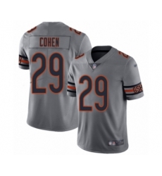 Women's Chicago Bears #29 Tarik Cohen Limited Silver Inverted Legend Football Jersey