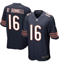 Men's Nike Chicago Bears #16 Pat O'Donnell Game Navy Blue Team Color NFL Jersey