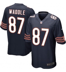 Men's Nike Chicago Bears #87 Tom Waddle Game Navy Blue Team Color NFL Jersey