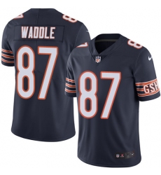 Men's Nike Chicago Bears #87 Tom Waddle Navy Blue Team Color Vapor Untouchable Limited Player NFL Jersey