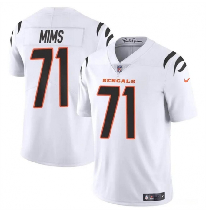 Men's Cincinnati Bengals #71 Amarius Mims White 2024 Draft Vapor Untouchable Limited Football Stitched Jersey
