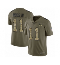 Men's Cincinnati Bengals #11 John Ross Limited Olive Camo 2017 Salute to Service Football Jersey