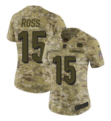 Women's Nike Cincinnati Bengals #15 John Ross Limited Camo 2018 Salute to Service NFL Jersey