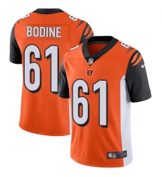 Men's Nike Cincinnati Bengals #61 Russell Bodine Vapor Untouchable Limited Orange Alternate NFL Jersey