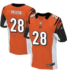 Men's Nike Cincinnati Bengals #28 Joe Mixon Elite Orange Alternate NFL Jersey