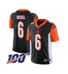 Men's Cincinnati Bengals #6 Jeff Driskel Black Team Color Vapor Untouchable Limited Player 100th Season Football Jersey