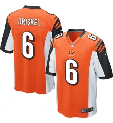 Men's Nike Cincinnati Bengals #6 Jeff Driskel Game Orange Alternate NFL Jersey