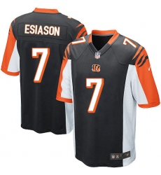 Men's Nike Cincinnati Bengals #7 Boomer Esiason Game Black Team Color NFL Jersey