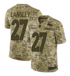 Youth Nike Denver Broncos #27 Brendan Langley Limited Camo 2018 Salute to Service NFL Jersey