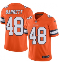 Men's Nike Denver Broncos #48 Shaquil Barrett Limited Orange Rush Vapor Untouchable NFL Jersey