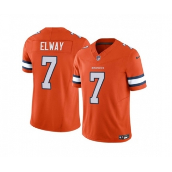 Men's Nike Denver Broncos #7 John Elway Orange 2023 F.U.S.E. Vapor Untouchable Football Stitched Jersey Men's Nike Denver Broncos #7 John Elway Orange 2023 F.U.S.E. Vapor Untouchable Football Stitched Jersey