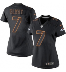 Women's Nike Denver Broncos #7 John Elway Limited Black Impact NFL Jersey Women's Nike Denver Broncos #7 John Elway Limited Black Impact NFL Jersey