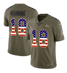 Youth Nike Denver Broncos #18 Peyton Manning Limited Olive/USA Flag 2017 Salute to Service NFL Jersey Youth Nike Denver Broncos #18 Peyton Manning Limited Olive/USA Flag 2017 Salute to Service NFL Jersey