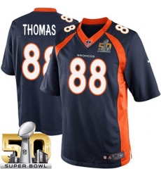 Men's Nike Denver Broncos #88 Demaryius Thomas Limited Navy Blue Alternate Super Bowl 50 Bound NFL Jersey