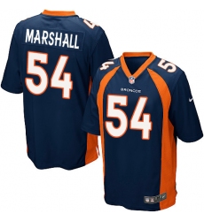 Men's Nike Denver Broncos #54 Brandon Marshall Game Navy Blue Alternate NFL Jersey