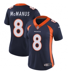 Women's Nike Denver Broncos #8 Brandon McManus Navy Blue Alternate Vapor Untouchable Limited Player NFL Jersey