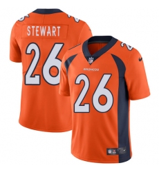 Youth Nike Denver Broncos #26 Darian Stewart Orange Team Color Vapor Untouchable Limited Player NFL Jersey
