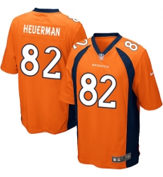Men's Nike Denver Broncos #82 Jeff Heuerman Game Orange Team Color NFL Jersey