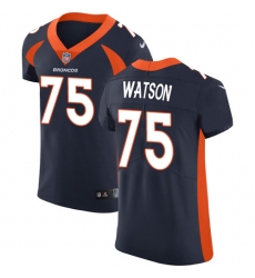 Men's Nike Denver Broncos #75 Menelik Watson Navy Blue Alternate Vapor Untouchable Elite Player NFL Jersey