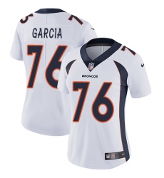 Women's Nike Denver Broncos #76 Max Garcia White Vapor Untouchable Limited Player NFL Jersey