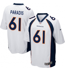 Men's Nike Denver Broncos #61 Matt Paradis Game White NFL Jersey