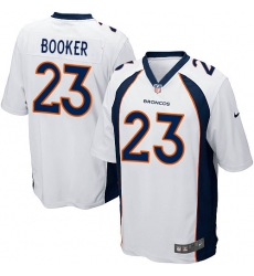 Men's Nike Denver Broncos #23 Devontae Booker Game White NFL Jersey