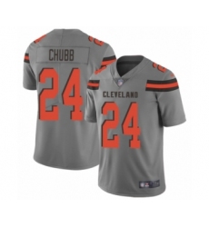 Men's Cleveland Browns #32 Jim Brown Limited Gray Inverted Legend Football Jersey