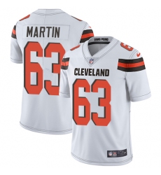 Men's Nike Cleveland Browns #63 Marcus Martin White Vapor Untouchable Limited Player NFL Jersey