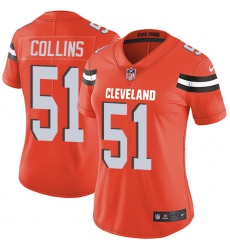 Women's Nike Cleveland Browns #51 Jamie Collins Orange Alternate Vapor Untouchable Limited Player NFL Jersey