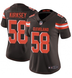 Women's Nike Cleveland Browns #58 Christian Kirksey Brown Team Color Vapor Untouchable Limited Player NFL Jersey