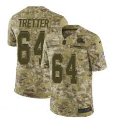 Youth Nike Cleveland Browns #64 JC Tretter Limited Camo 2018 Salute to Service NFL Jersey