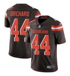 Men's Nike Cleveland Browns #44 Nate Orchard Brown Team Color Vapor Untouchable Limited Player NFL Jersey