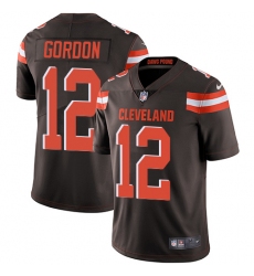 Men's Nike Cleveland Browns #12 Josh Gordon Brown Team Color Vapor Untouchable Limited Player NFL Jersey