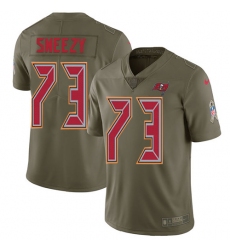 Men's Nike Tampa Bay Buccaneers #73 J. R. Sweezy Limited Olive 2017 Salute to Service NFL Jersey