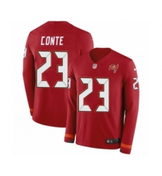 Youth Nike Tampa Bay Buccaneers #23 Chris Conte Limited Red Therma Long Sleeve NFL Jersey