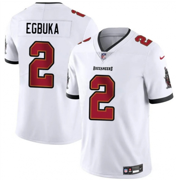 Men's Tampa Bay Buccaneers #2 Emeka Egbuka White 2025 Draft Vapor Untouchable Limited Football Stitched Jersey