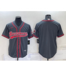Men's Tampa Bay Buccaneers Blank Grey Stitched Cool Base Nike Baseball Jersey