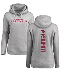 NFL Women's Nike Arizona Cardinals #76 Mike Iupati Ash Backer Pullover Hoodie