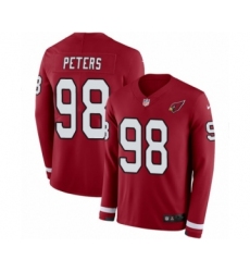 Men's Nike Arizona Cardinals #98 Corey Peters Limited Red Therma Long Sleeve NFL Jersey