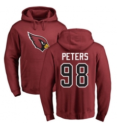 NFL Nike Arizona Cardinals #98 Corey Peters Maroon Name & Number Logo Pullover Hoodie