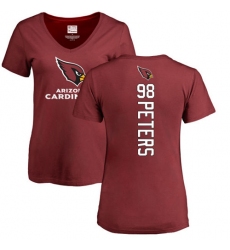NFL Women's Nike Arizona Cardinals #98 Corey Peters Maroon Backer T-Shirt
