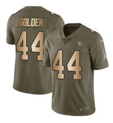 Men's Nike Arizona Cardinals #44 Markus Golden Limited Olive/Gold 2017 Salute to Service NFL Jersey