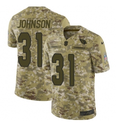 Men's Nike Arizona Cardinals #31 David Johnson Limited Camo 2018 Salute to Service NFL Jersey