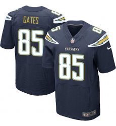 Men's Nike Los Angeles Chargers #85 Antonio Gates Elite Navy Blue Team Color NFL Jersey