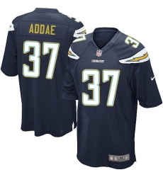 Men's Nike Los Angeles Chargers #37 Jahleel Addae Game Navy Blue Team Color NFL Jersey