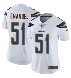 Women's Nike Los Angeles Chargers #51 Kyle Emanuel Elite White NFL Jersey