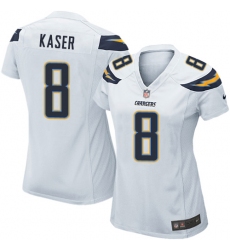 Women's Nike Los Angeles Chargers #8 Drew Kaser Game White NFL Jersey