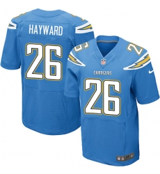 Men's Nike Los Angeles Chargers #26 Casey Hayward Elite Electric Blue Alternate NFL Jersey